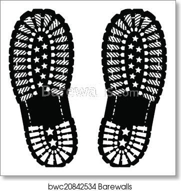 Shoe Print, Art Print Barewalls Posters Prints 362x382 Shoe Print, Art Print Barewalls Posters Prints