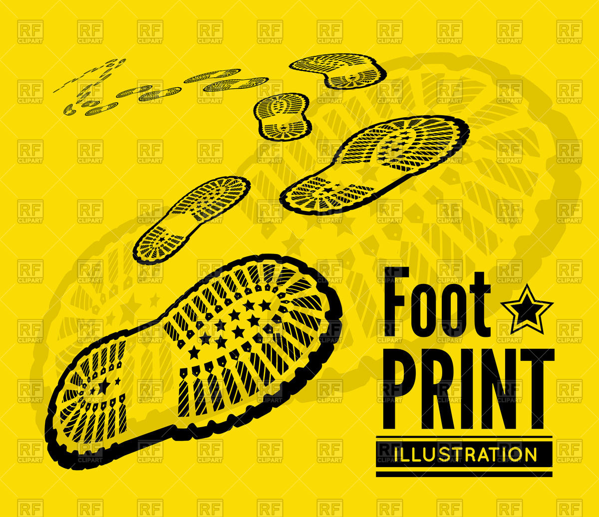 Shoe Print On Yellow Background Vector Image Of Backgrounds 1200x1036 Shoe Print On Yellow Background Vector Image Of Backgrounds