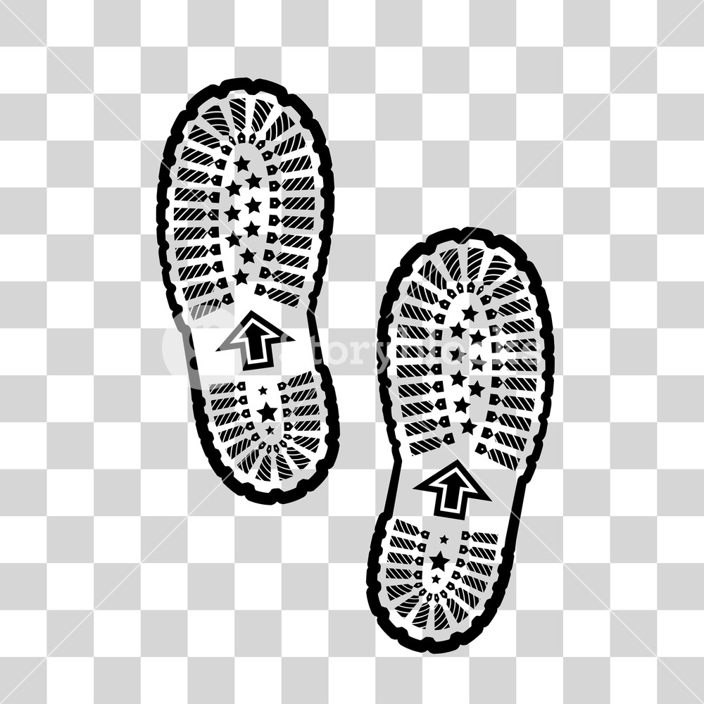 Shoe Print Vector Illustration On Checkered Background Royalty 1000x1000 Shoe Print Vector Illustration On Checkered Background Royalty