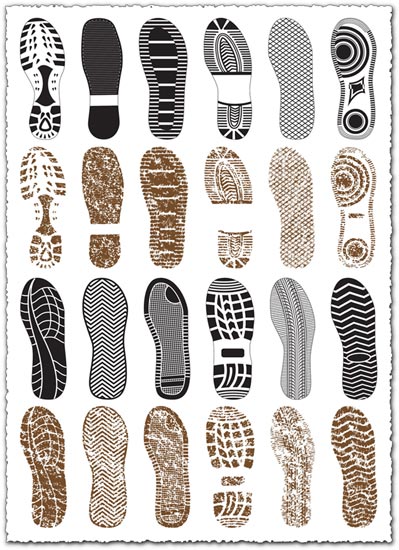 Footwear Shoe Prints Vectors 399x550 Footwear Shoe Prints Vectors