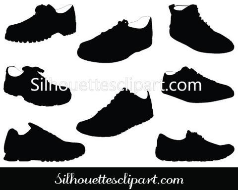 480x384 Awesome Shoe Silhouette Clip Art