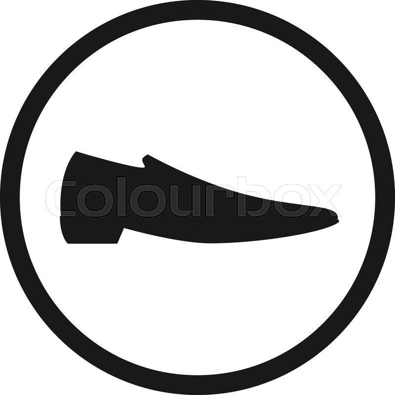 800x800 Classic Black Man Shoe Silhouette Icon Stock Vector Colourbox