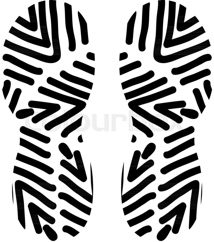 707x800 Footprint Of Shoe Sole Isolated On Stock Vector Colourbox