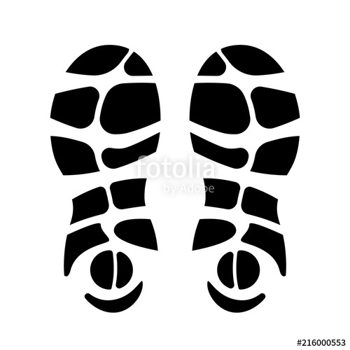 500x500 Footprint Of Shoe Sole Isolated On White Background Stock Image