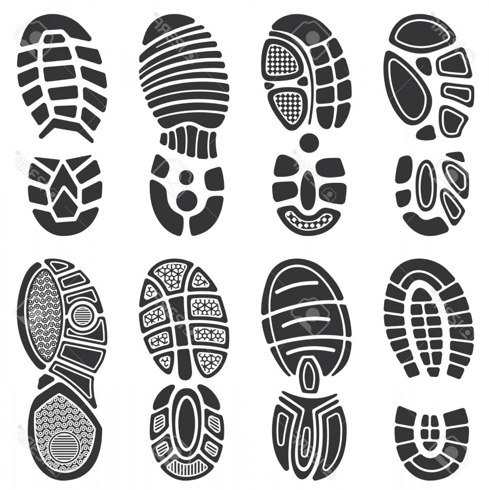 running shoe sole print