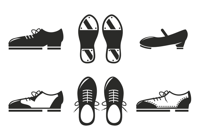 700x490 Black Tap Shoes Icon Vector
