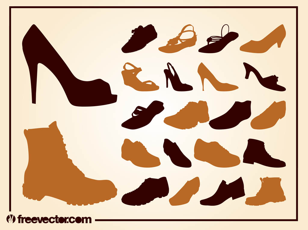 1024x765 Vector Shoes Vector Art Graphics