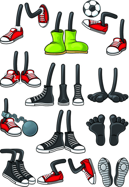 416x600 Funny Cartoon Shoes Vector Graphics Free Vector In Encapsulated