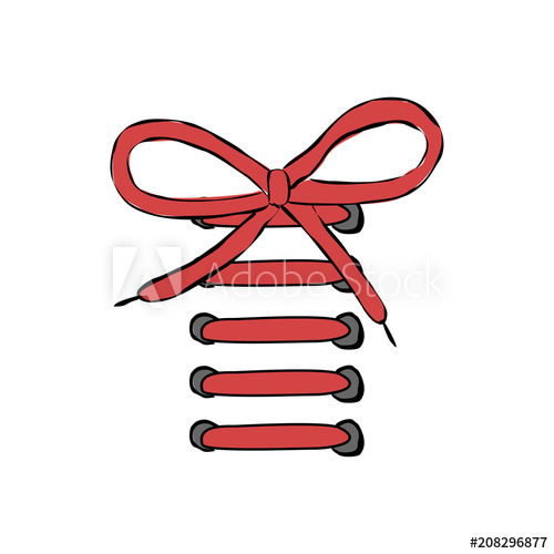 500x500 Red Lace Shoes Icon Set With Tied And Untied Shoelaces Isolated