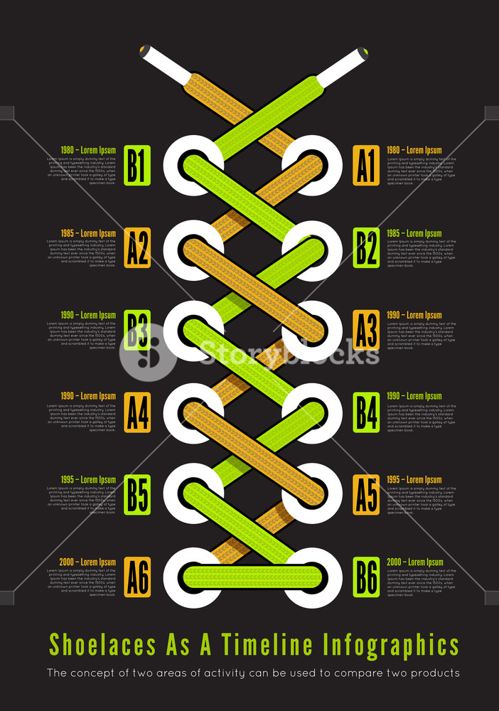 702x1000 Shoelace As A Timeline Infographic Illsutartion Vector Royalty