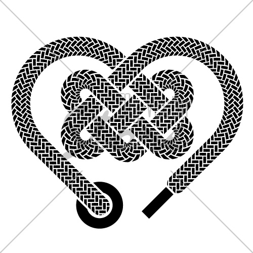 500x500 Vector Shoelace Celtic Heart Black Symbol