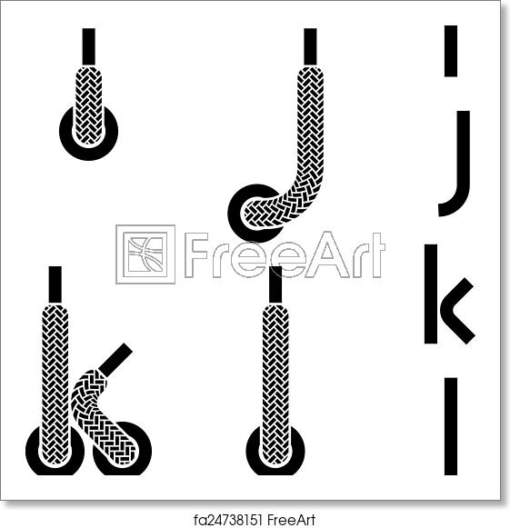 561x581 Free Art Print Of Vector Shoelace Alphabet Vector Shoelace