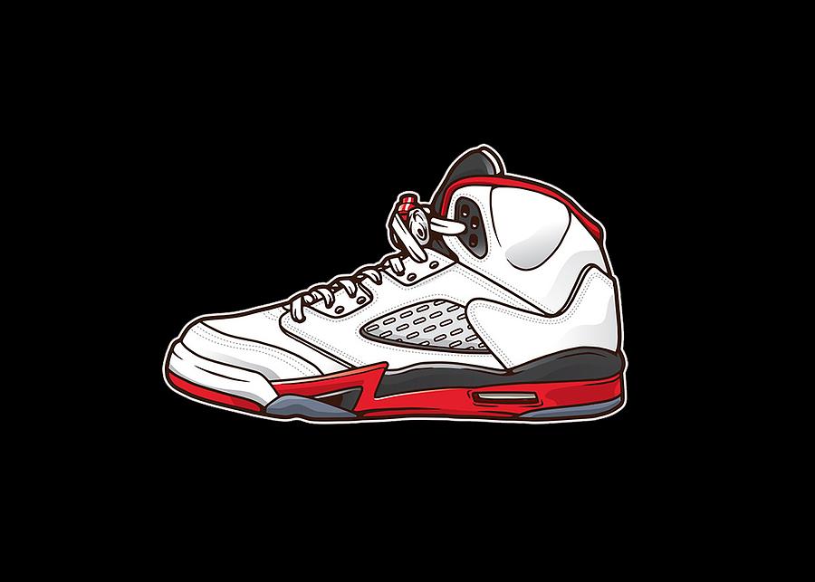 900x643 Jordan Shoes Vector Drawing