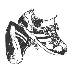 300x300 Running Shoes Vector Art Digital Art