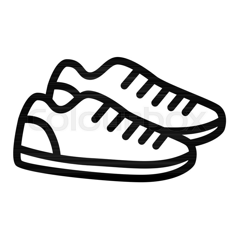 800x800 Sneakers Line Icon Sport Shoes Vector Stock Vector Colourbox