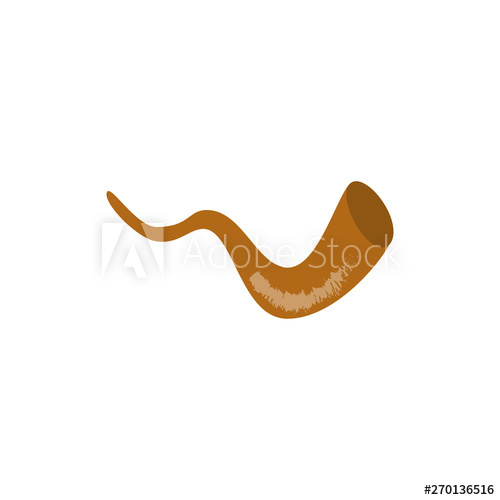500x500 Vector Shofar Horn Icon Isolated On White