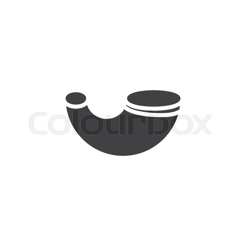 800x800 Yom Kippur Horn Shofar Vector Icon Stock Vector Colourbox