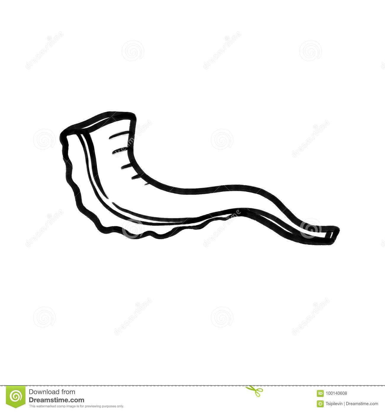 1300x1390 Huge Collection Of 'shofar Drawing' Download More Than Images