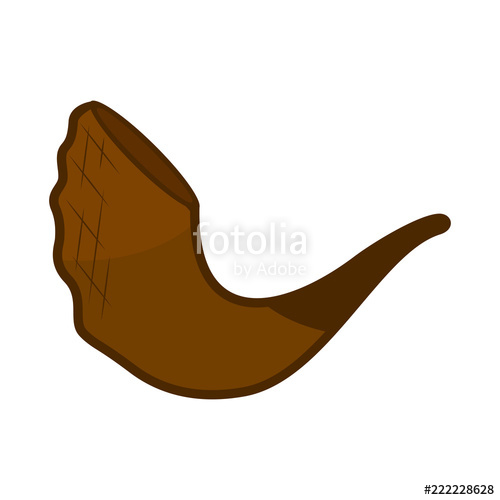 500x500 Isolated Brown Shofar Icon Stock Image And Royalty Free Vector