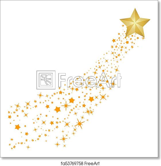561x581 Free Art Print Of Abstract Falling Star Vector
