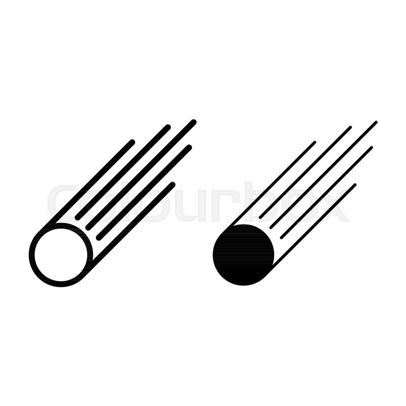 800x800 Shooting Star Line And Glyph Icon Stock Vector Colourbox