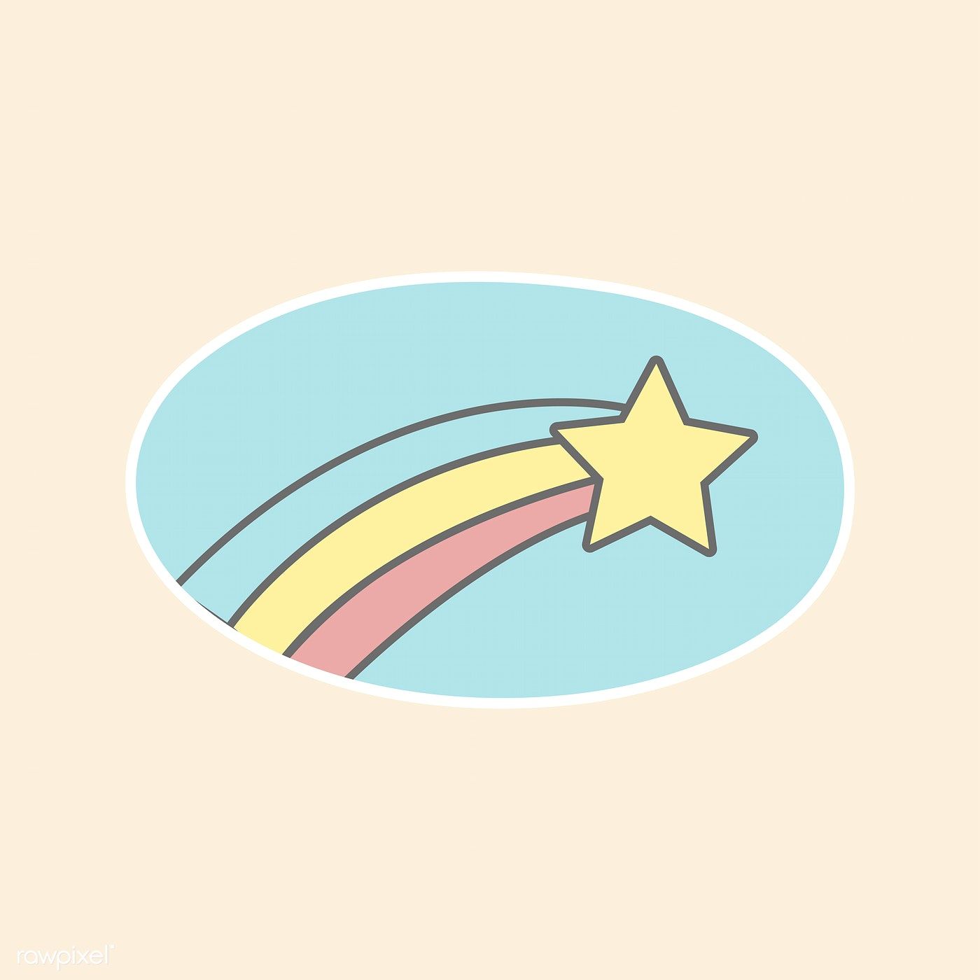 1400x1400 Colorful Shooting Star Icon Vector Free Image