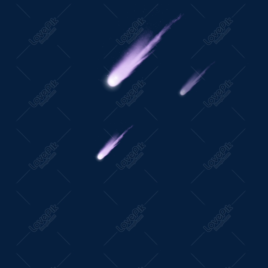 860x860 Fantasy Purple Shooting Star Vector Element Png Image Picture Free