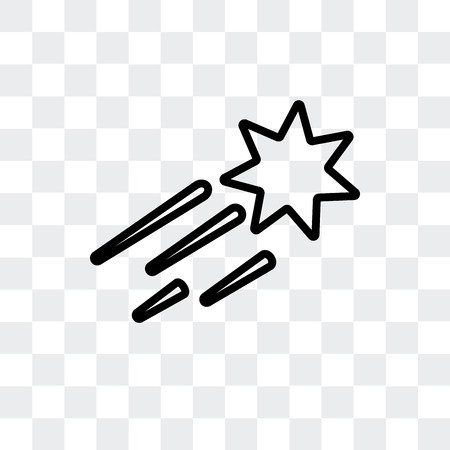 450x450 Shooting Star Vector Icon Isolated On Transparent Background