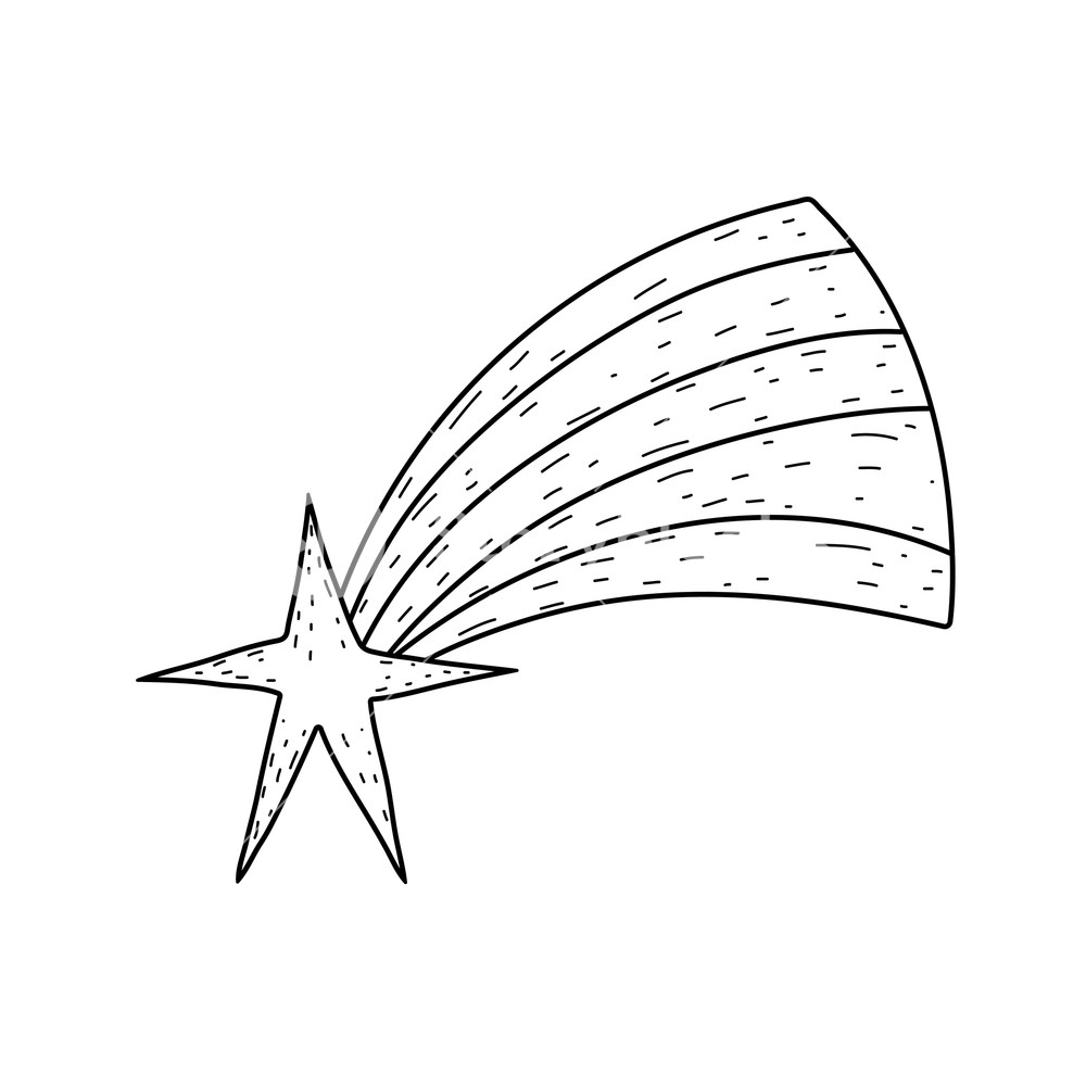 1000x1000 Christmas Shooting Star Icon Vector Illustration Design Royalty