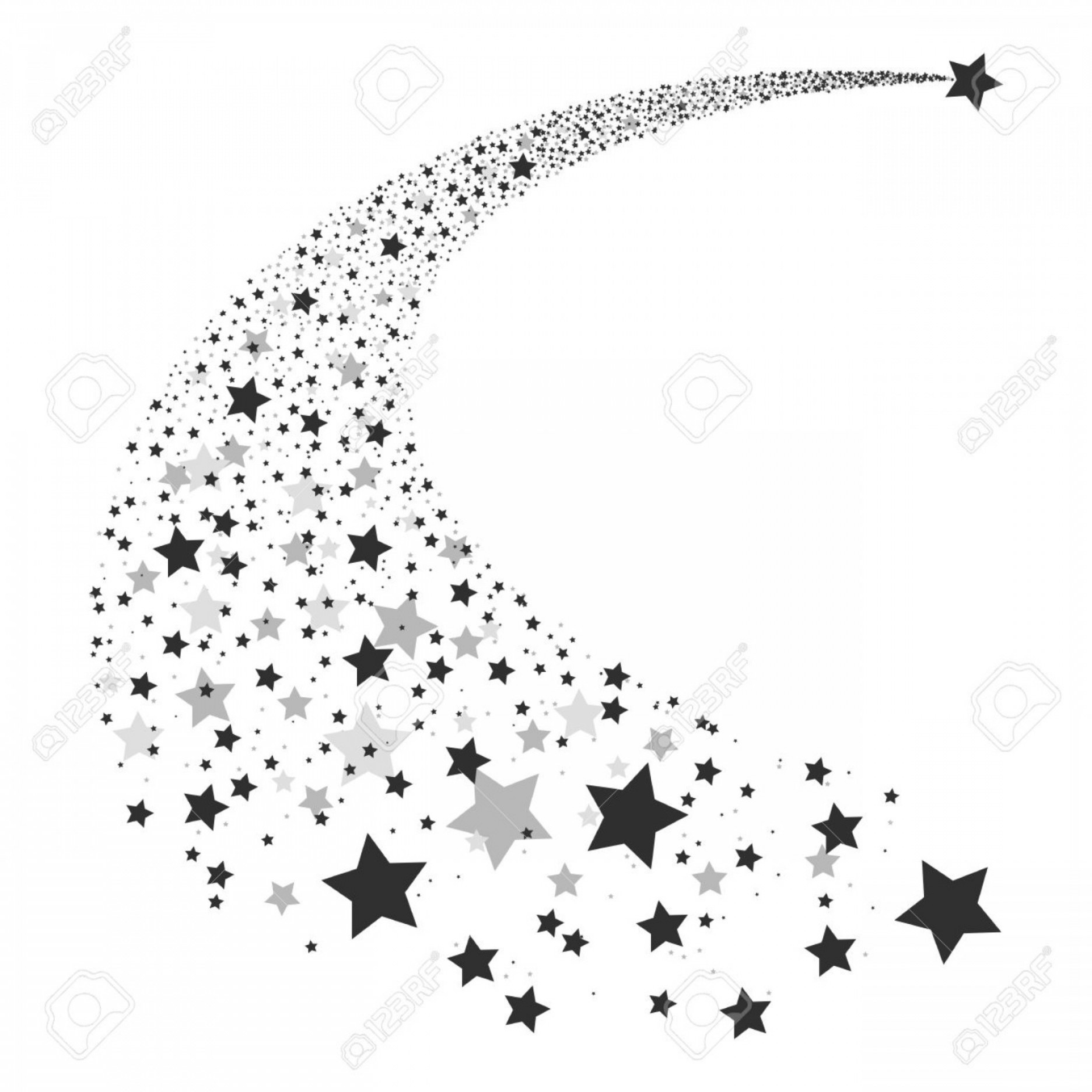 1872x1872 Photostock Vector Vector Illustration Abstract Falling Star