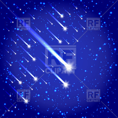 400x400 Space Background With Shooting Stars And Comets Vector Image