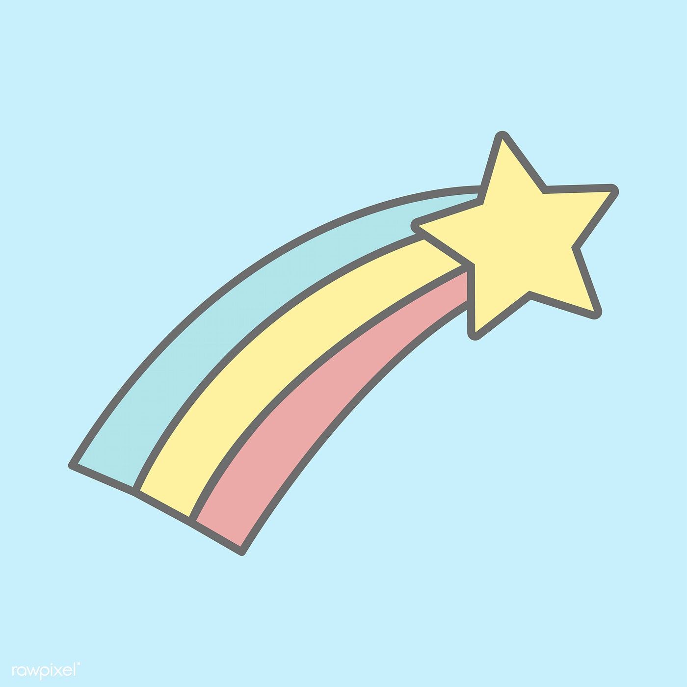 1400x1400 Colorful Shooting Star Icon Vector Free Image