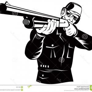 300x300 Shooting A Gun Black Icon Sign On Isolated Vector Handandbeak