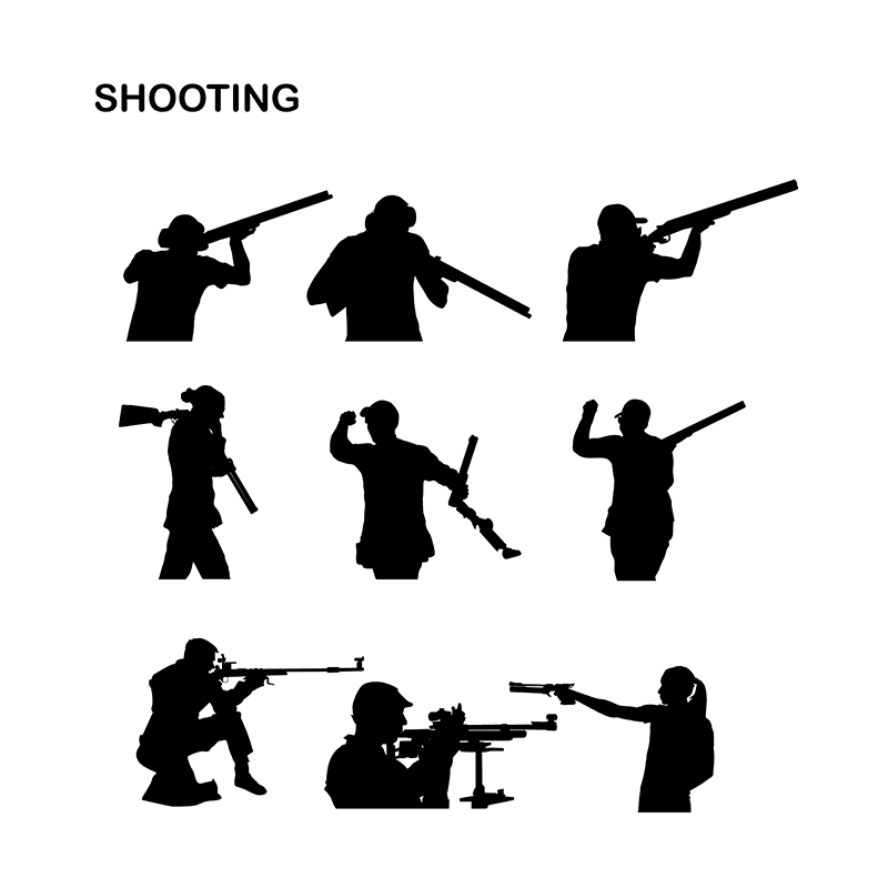 800x800 Shooting Sport Silhouette Vector