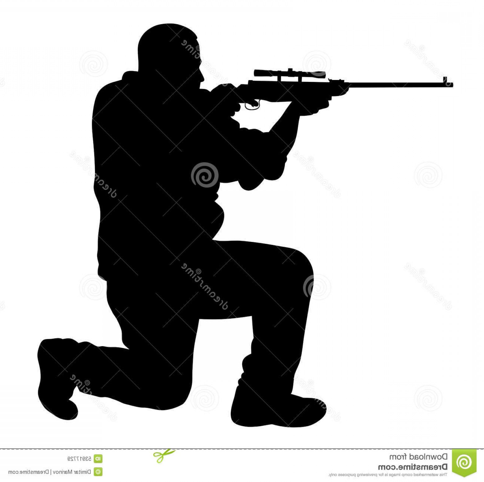 1560x1554 Stock Illustration Shooter Vector Illustration Silhouette Image