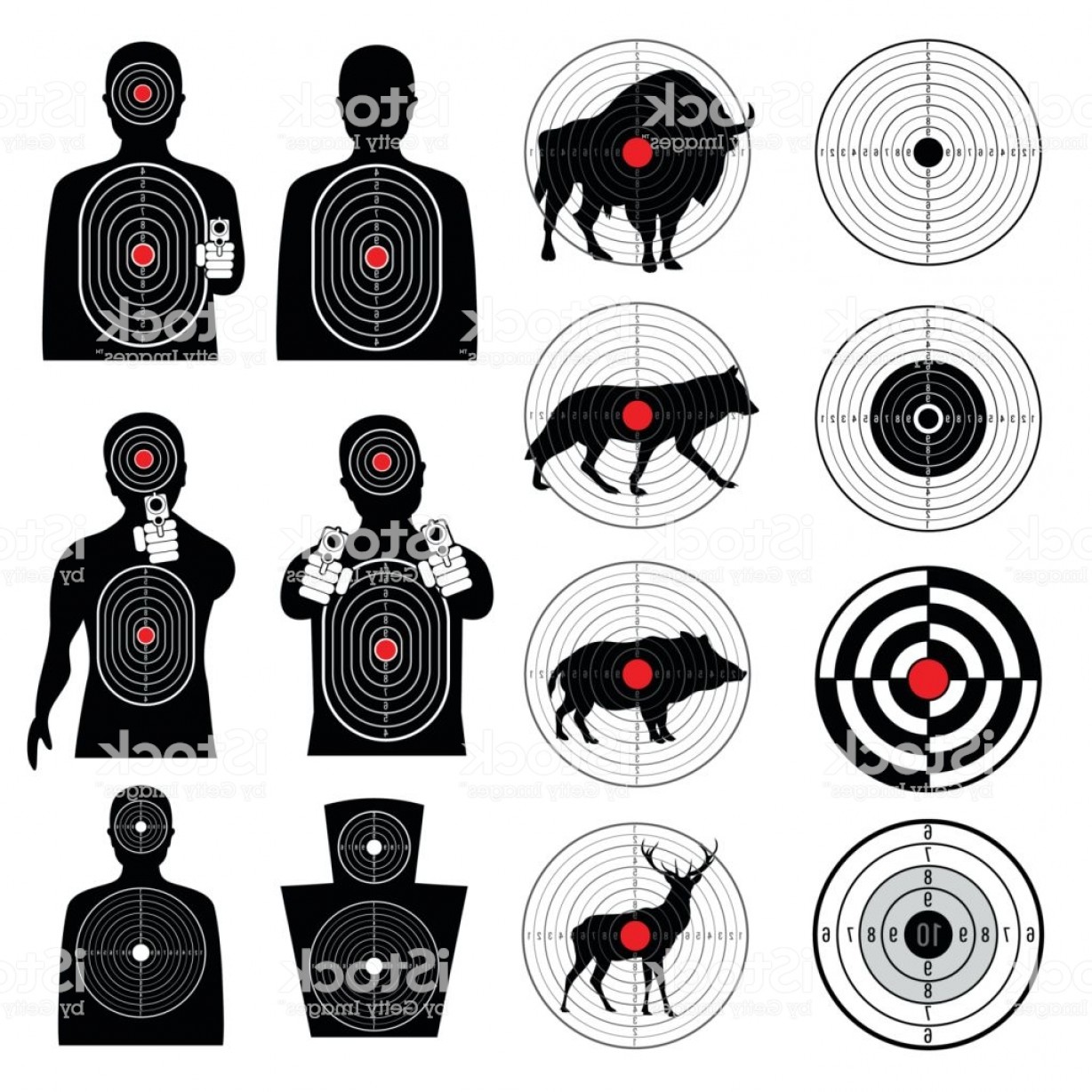 1228x1228 Vector Art Shooting Targets Cqrecords