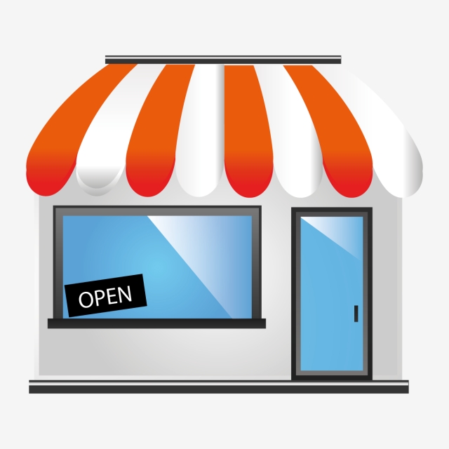 640x640 Shop Icon, Vector Shop Icon, Colourful Shop, Shop Vector Png