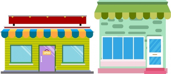 600x261 Shop Front Vector Free Vector Download