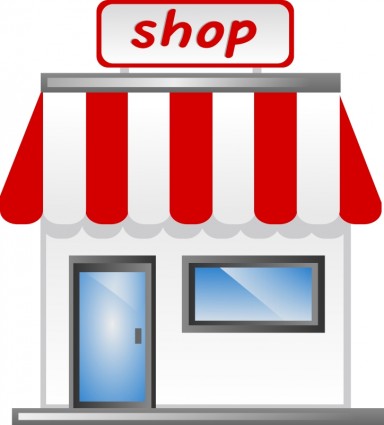 384x425 Vector Shop Front Icon Vector Clip Art