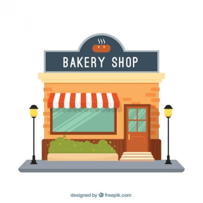 400x400 Facade Bakery Shop Vector Png