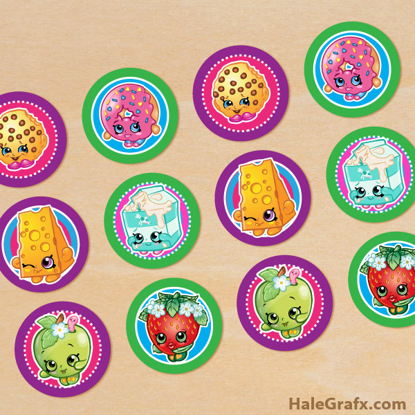 600x600 Free Printable Shopkins Cupcake Toppers