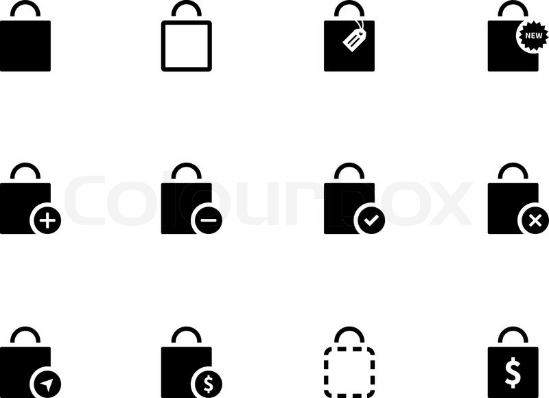 Shopping Bag Icons On White Stock Vector Colourbox 800x580 Shopping Bag Icons On White Stock Vector Colourbox