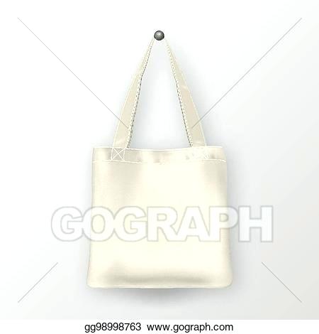 Illustration Realistic Vector White Empty Textile Tote Bag 450x470 Illustration Realistic Vector White Empty Textile Tote Bag