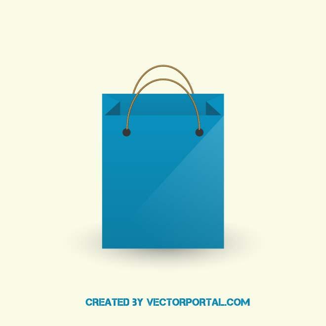 660x660 Blue Shopping Bag Vector