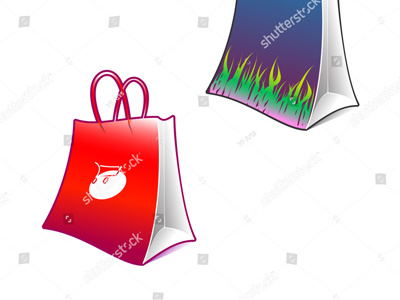 400x300 Custom Shopping Bag Vector Art