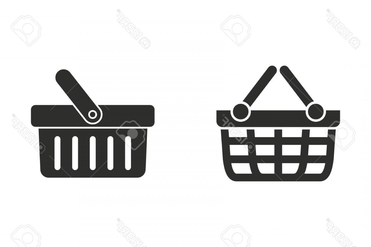 1560x1039 Photostock Vector Shopping Basket Vector Icon Illustration