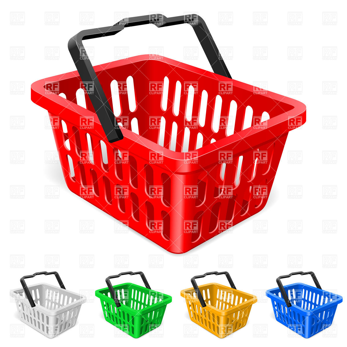 1200x1200 Plastic Shopping Basket Vector Image Of Objects Dvarg