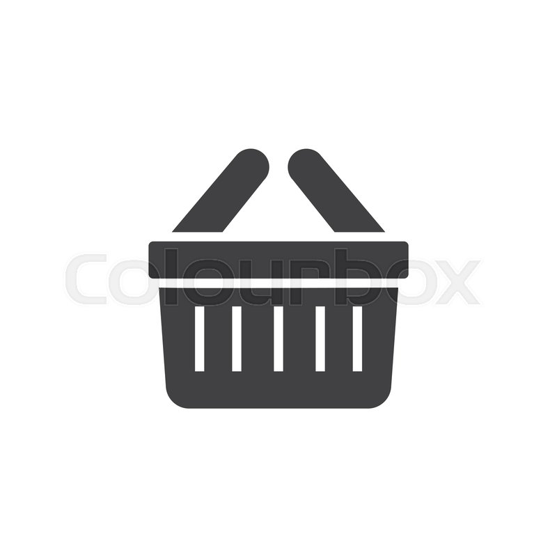 800x800 Shopping Basket Vector Icon Filled Stock Vector Colourbox