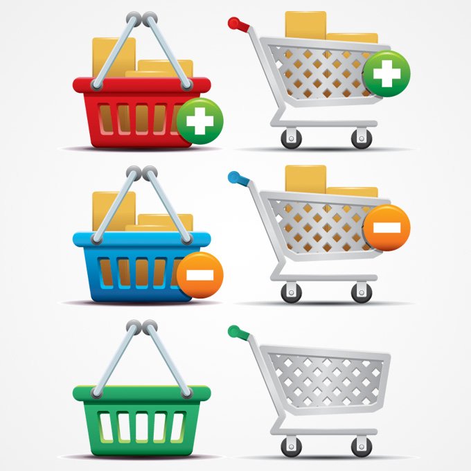 680x680 Free Shopping Cart Icons And Basket Vector Graphics