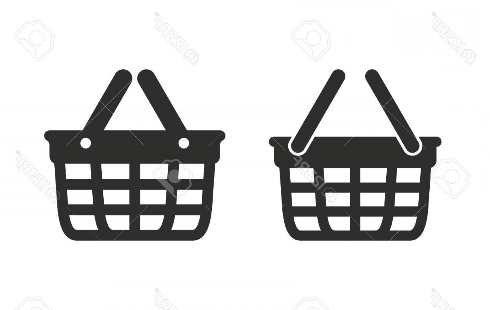 1560x987 Photostock Vector Shopping Basket Vector Icon Black Illustration